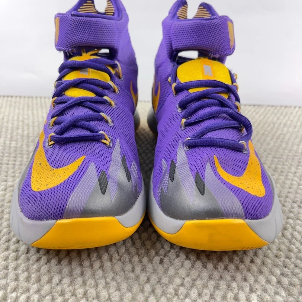 Nike Basketball Shoes Lakers Hypervenom Zoom Purple Gold 630913-502 Mens Size‎ 7